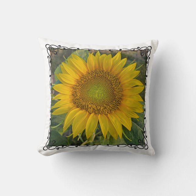 Sunflower Throw Pillow (Front)