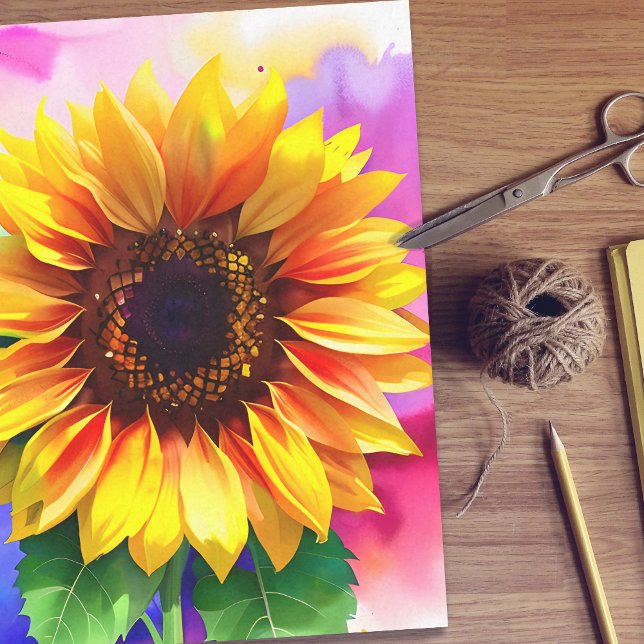 Sunflower Tissue Paper - Extra Large for Decoupage (Nature's Blossoms, Crafty Wins! 🌻✂️)