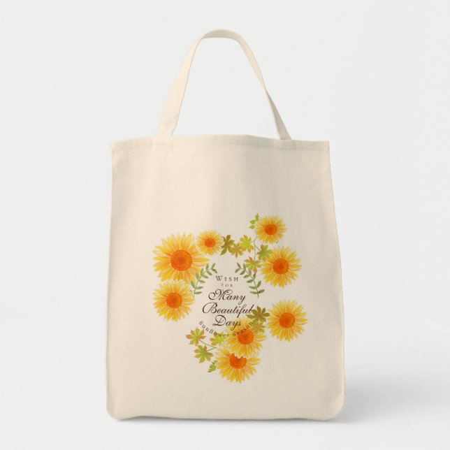 Sunflower  tote bag (Front)