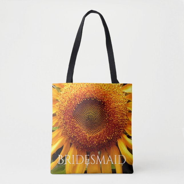 Sunflower tote for the Bridesmaid Bag (Front)
