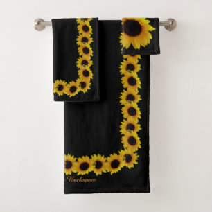 Sunflower Towel Sets Personalised Sunflower Towels