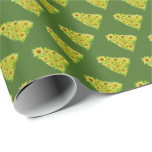 Sunflower Tree Wrapping Paper