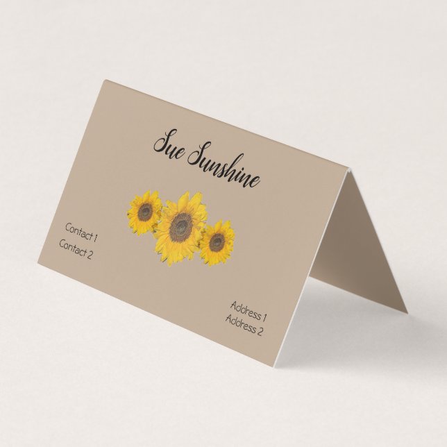 Sunflower trio business card (Front)