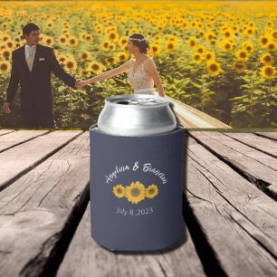 sunflower trio for weddings no3 can cooler