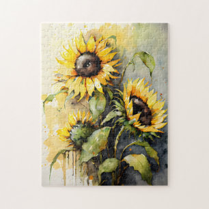 Sunflower Trio Jigsaw Puzzle