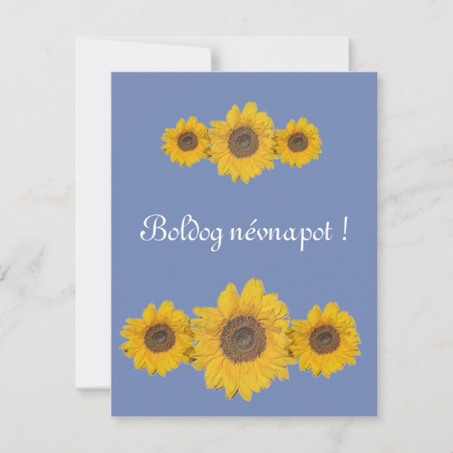Sunflower trio  - name day card (Front)