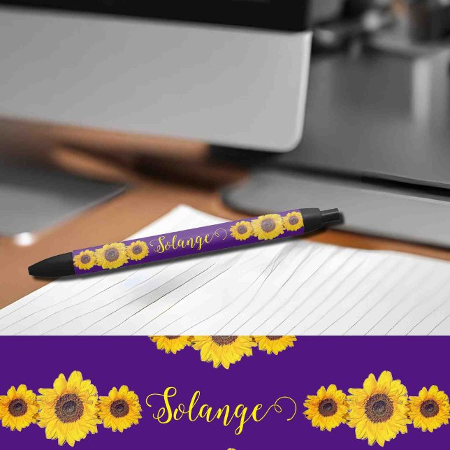 Sunflower trio no 2 -personalised black ink pen (Creator Uploaded)