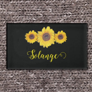 Sunflower trio -personalised  name tag