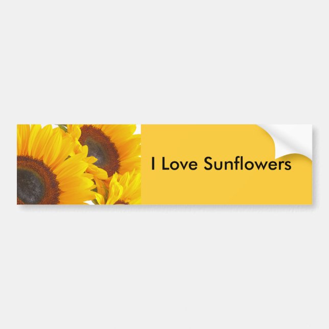 Sunflower Triplettes Bumper Sticker (Front)