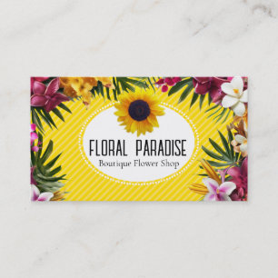Sunflower Tropical Flowers Business Card