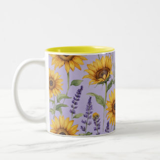 SUNFLOWER Two-Tone COFFEE MUG