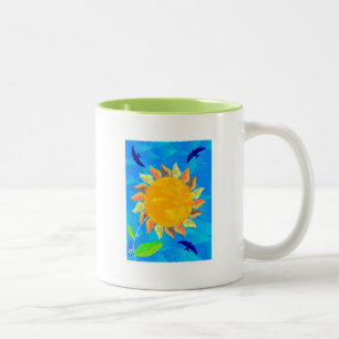 Sunflower Two-Tone Coffee Mug