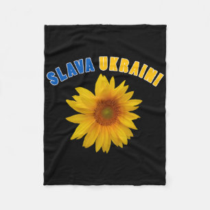 Sunflower Ukraine A Slava Ukraini Fleece Blanket