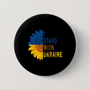 Sunflower Ukraine Flag Shirts I Stand With Ukraine 6 Cm Round Badge