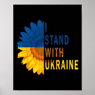 Sunflower Ukraine Flag Shirts I Stand With Ukraine Poster