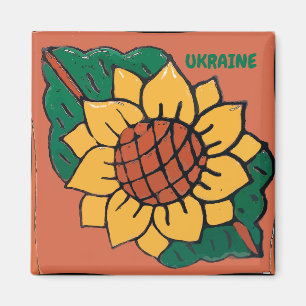 Sunflower, Ukraine, Tile Magnet