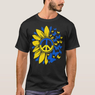 Sunflower Ukraine Ukrainian Flag Ukraine Flag Prid T-Shirt