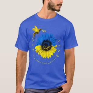 Sunflower Ukrainian Bird Ukraine I Stand With Ukra T-Shirt