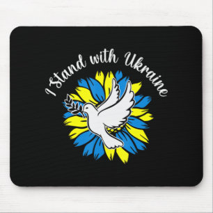 Sunflower Ukrainian Flag Dove Ukraine I Stand With Mouse Mat