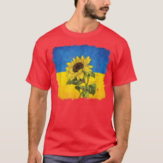 Sunflower ukrainian flag i stand with ukraine  T-Shirt