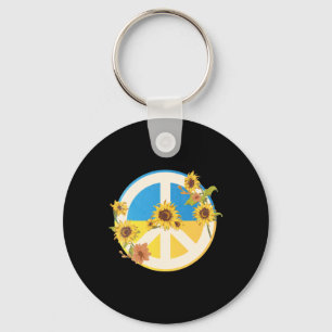 Sunflower Ukrainian Flag I Stand With Ukraine Ukra Key Ring