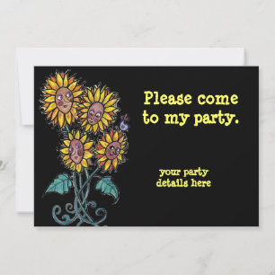 Sunflower Ukrainian Folk Art. Invitation