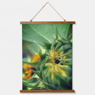 Sunflower Unfolding   Hanging Tapestry