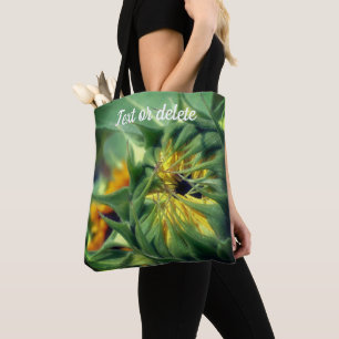 Sunflower Unfolding Personalised Tote Bag
