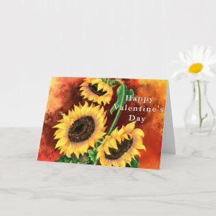 Sunflower Valentine's Day Card