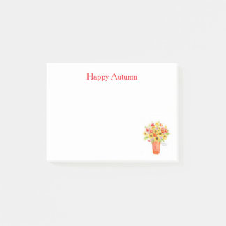Sunflower Vase Happy Autumn Post-it Notes