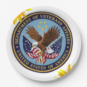 Sunflower Veterans Paper Plates