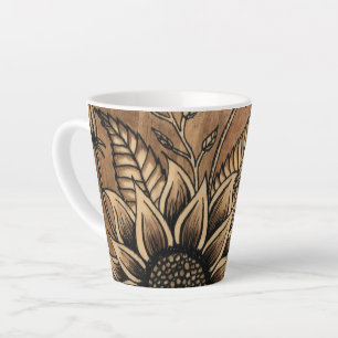 Sunflower Vine Latte Mug
