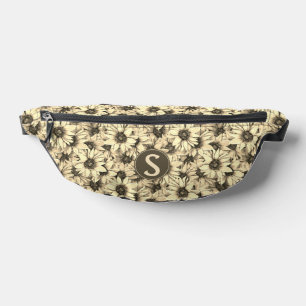 Sunflower Vintage Charm Sepia Tone Fanny Pack