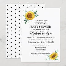 Sunflower Virtual Baby Shower