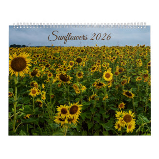 Sunflower Wall Calendar 2026