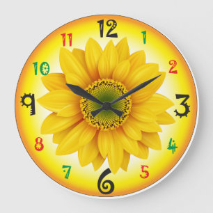 Sunflower wall clock