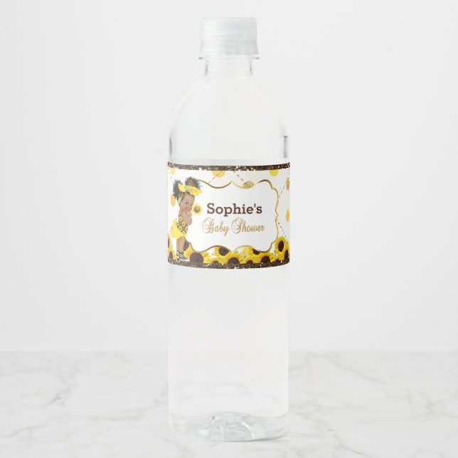 Sunflower water bottle wrapper label (Front)