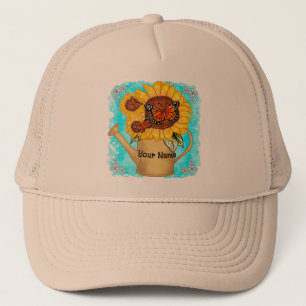 Sunflower Watercan Trucker Hat