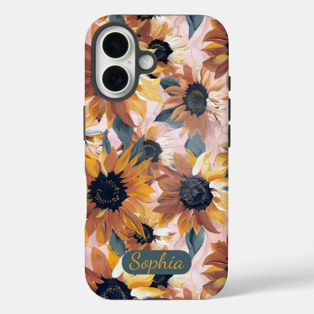 Sunflower Watercolor Design Case-Mate iPhone Case (Back)