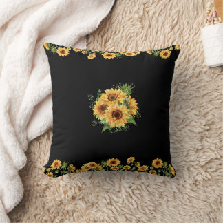 Sunflower Watercolor – Floral Graphic Cushion