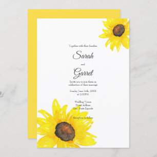 Sunflower Watercolor Invitation