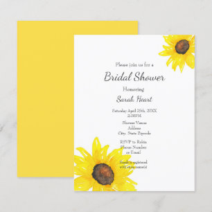 Sunflower Watercolor Invitation