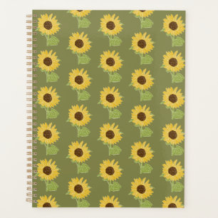 Sunflower watercolor planner