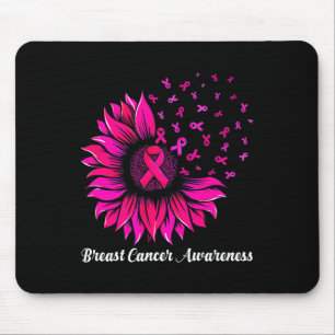 Sunflower Wear Pink Breast Cancer Awareness Women  Mouse Mat