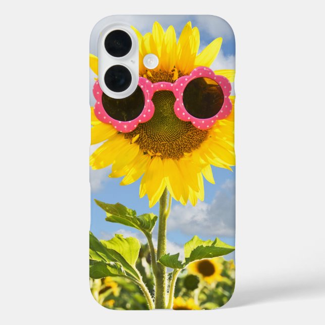 Sunflower Wearing Sunglasses Case-Mate iPhone Case (Back)