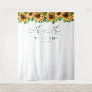 Sunflower Wedding Backdrops Tapestry