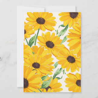 Sunflower wedding card