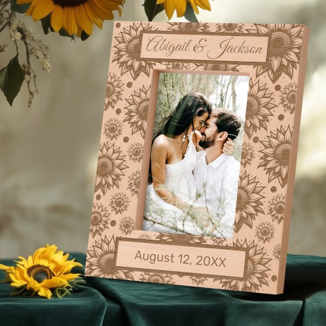 Sunflower Wedding Custom Text Etched Frames (Creator Uploaded)