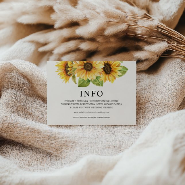  SUNFLOWER Wedding Details Card (Creator Uploaded)