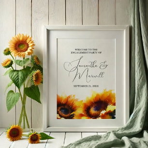 Sunflower Wedding Engagement Party Decor
